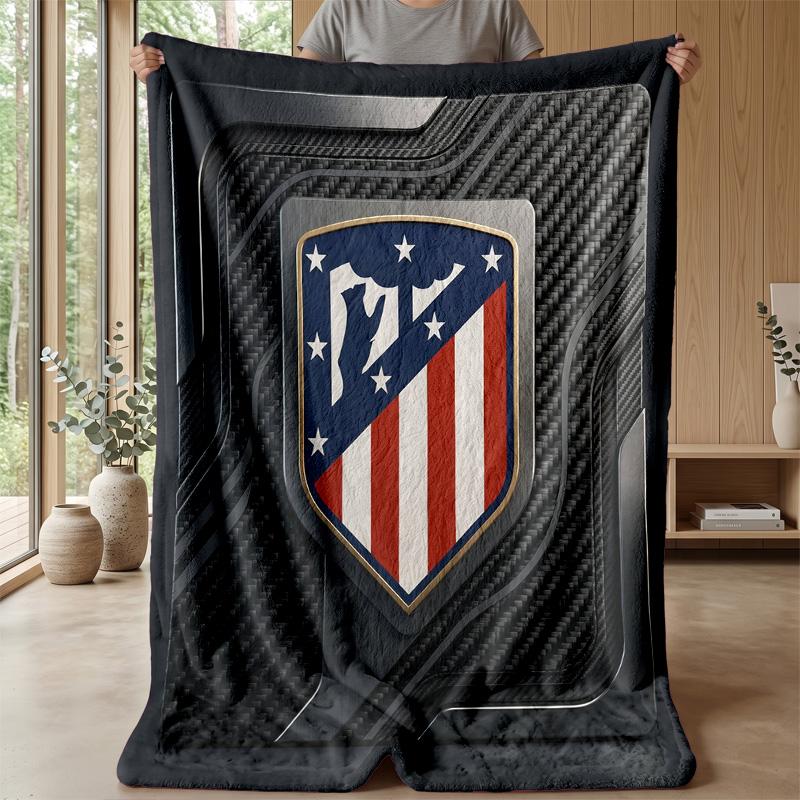 Atletico Madrid Theme blanket Soft Flannel Blanket Plush Throw Blanket Cozy Sofa Bed Blanket for Home Decor
