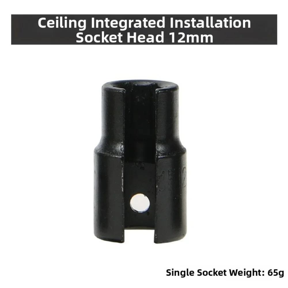 Ceiling Installation Socket Wrench Kit with 10 12 13 14mm High Carbon Steel Sockets and Adjustable Extension Rod