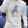 Herren Trendy Herbst/Winter Bedruckter Hoodie: Modischer lässiger Pullover mit Rundhalsausschnitt & langen Ärmeln.