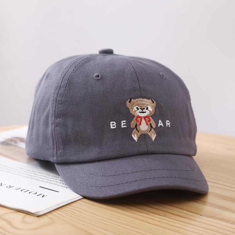 Bear Girls Baseball Cap With Embroidered Letters For Casual Summer Outdoor Use