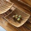 Handmade Rattan Storage Trays Multi-Purpose Home Decoration Crafts Braid Storage Tray Snacks Breakfast Storage Basket