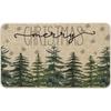 Imitation Linen Christmas Floor Mats - Bathroom & Door Holiday Decor Mats