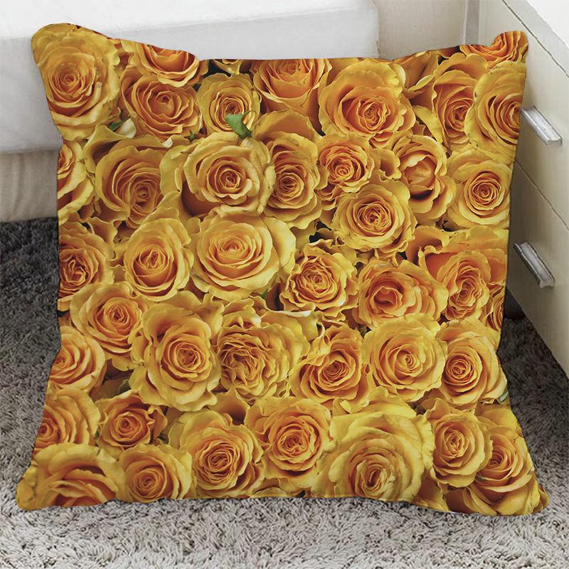 Модная розовая наволочка с цветочным узором, наволочка в скандинавском стиле, квадратная наволочка для дивана, украшение для дома и офиса, наволочка 40x40cm