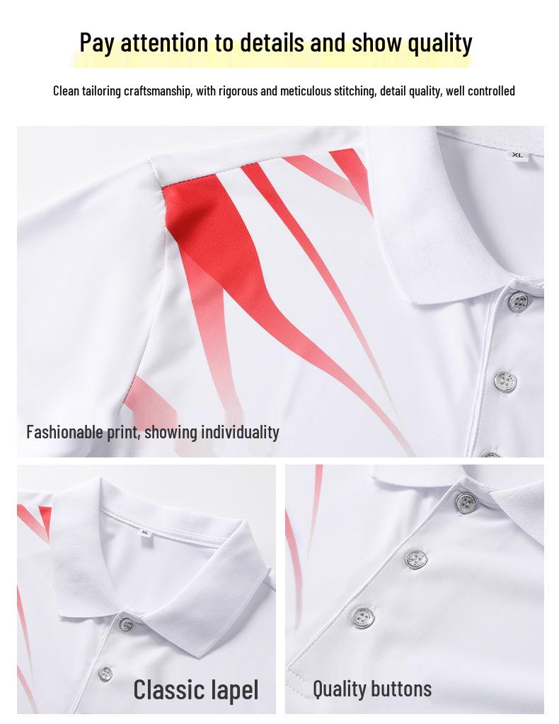 Red Quick Dry Unisex Polo for Summer Badminton & Tennis - Breathable Short Sleeve Shirt