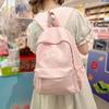 Schoolbag Korean Version Ins Solid Color Sweet Bow Backpack Women's Large Capacity College Style Student Schoolbag Casual Backpack