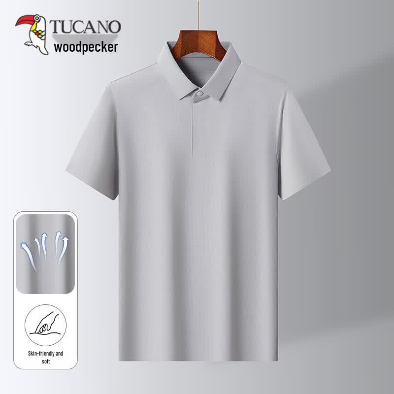 TUCANO Men s Ice Silk Business Casual Polo Shirt 4XL