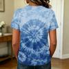 Damen Freizeit Kurzarm Raglan T-Shirt Rundhals Batik-Print Leichtes Weiches Gewebe Sommer Oberteil