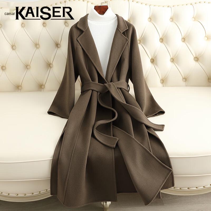 KAISER Women s Double-sided Wool Long Coat L