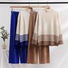 Women's Casual Fashion Two-Piece Suit: Knitted Top & Wide-Leg Trousers
