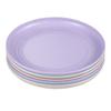 5 Pcs Natural Dish Plates Eco Friendly Unbreakable Dinnerware Sets Microwave Safe Tableware For Home Camping Travel