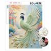 Peacock Pearl Kit 5D DIY Round Rhinestone Art Craft for Adults Home Wall Decoration Beginner Friendly Frameless Design