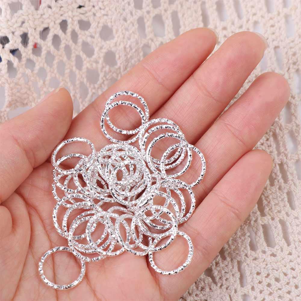 50PCS Big Hole Hair Rings Charm Cuff Clip Hair Braids Styling Tool Dreadlocks Beads