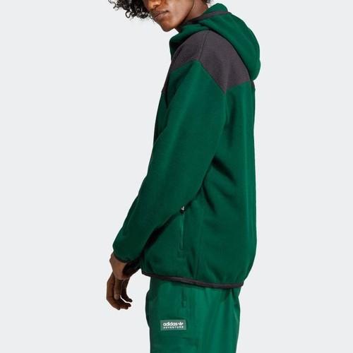 adidas Colorblock Logo Patch Full-Zip Wool Jacket Men’s Green