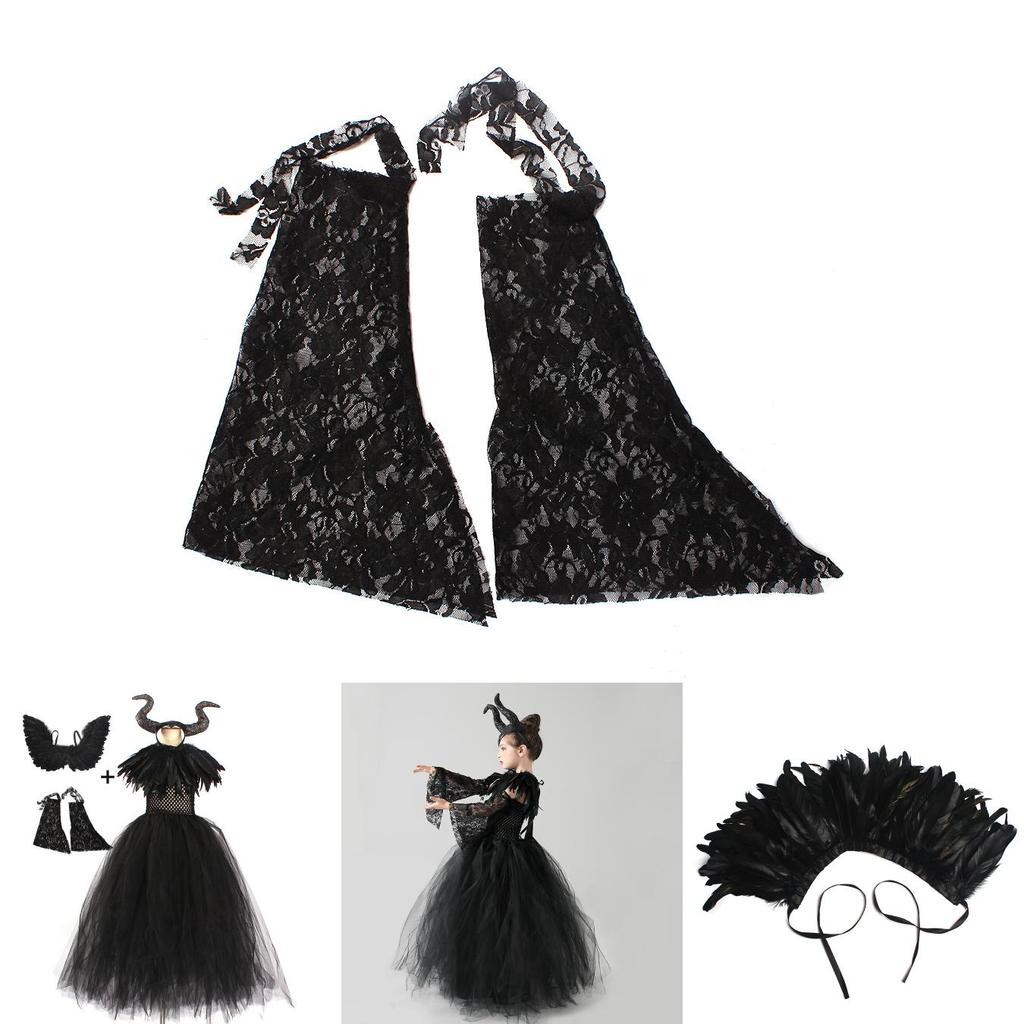 Maleficent Angelina Jolie Cosplay Kostuum Jurk Halloween Feest Outfit Voor Kinderen
