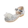 Girl Princess Shoes 2024 New Spring Autumn Little Girl Leather Shoes Shining Soft Sole Children's Dance Performance Shoes