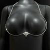 Lingerie Chest Bracket Chain Zircon Leaf Bikini Crystal Chain Rhinestone Breast Chain  Women