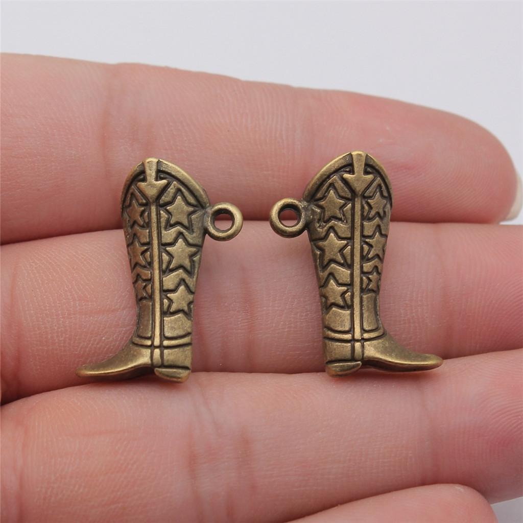 Shoes High Heel Fashion Charm Antique Bronze Zinc Alloy Jewelry Making Supplies for Women Earring Charms Handmade