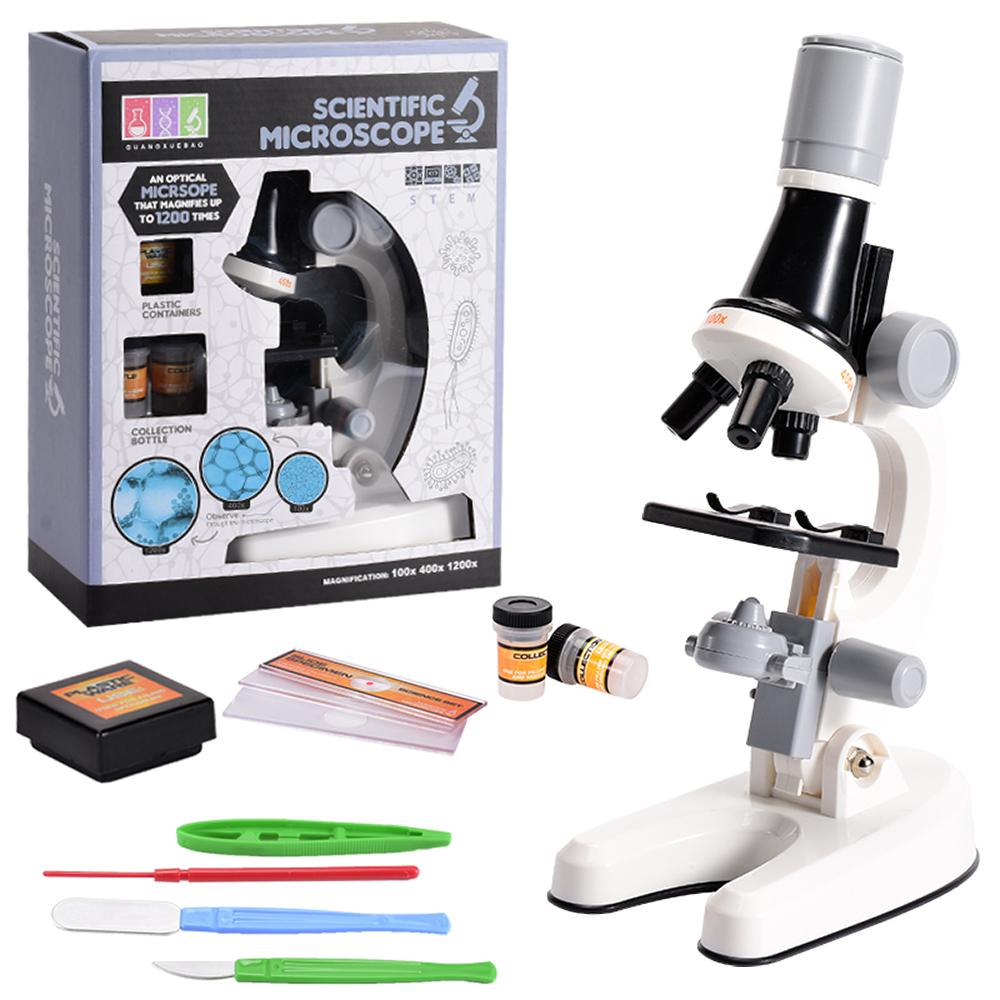 Kinder Mikroskop Biologie Labor LED 1200x Schule Wissenschaft Experiment Kit Bildung Wissenschaftliche Spielzeug Geschenke Für Kinder Wissenschaftler