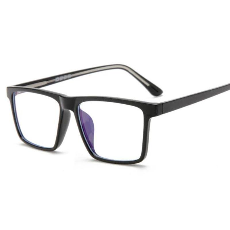 Übergroße quadratische Myopie-Brille Anti-Blaulicht Großer Rahmen Korrektionsbrille für Kurzsichtige 0 -0.5 -0.75 bis -6.0