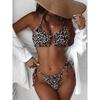 Sexy Ruffle Frill Bikini Solid Swimwear Women Swimsuit Female Bikini Set Bathing Suit Beachwear Swim Lady Bathers