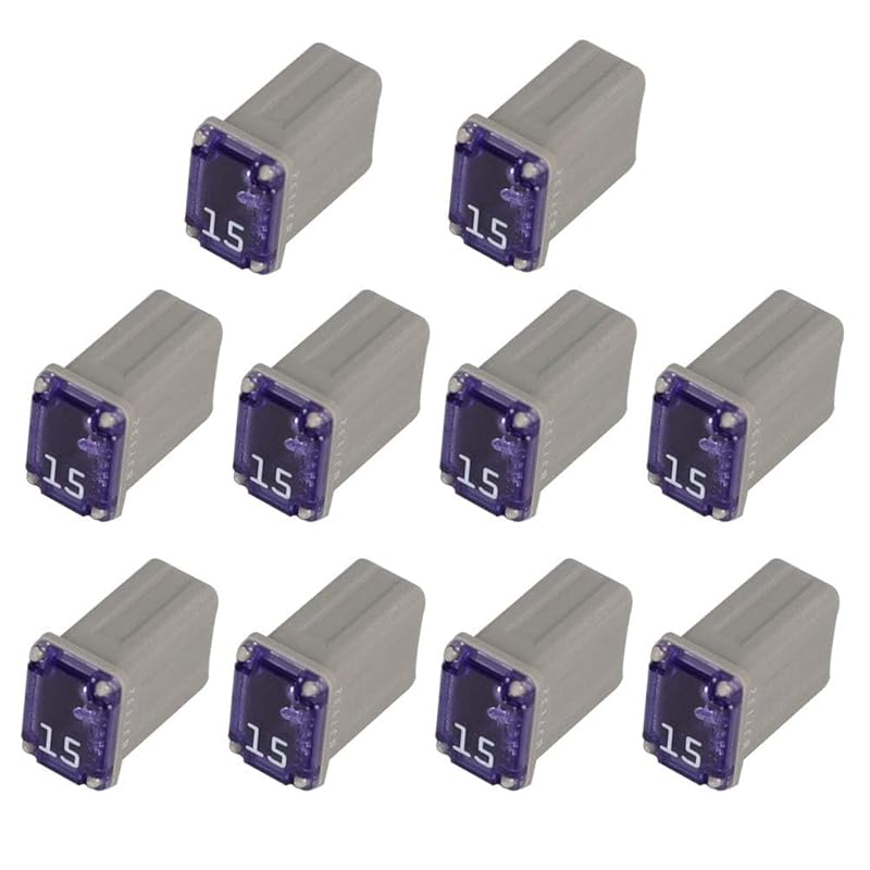 50 Pc Automotive MCASE Mini Box Shaped Cartridge Fuse Kit 15 AMP