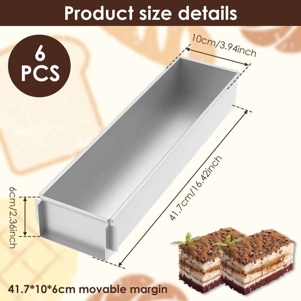 1/6Pcs Cake Pan Nonstick Tiramisu Pan Aluminum Alloy Multi-function Cake Baking Tray Dessert Making Molds for Baking Accessories