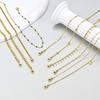 Waterproof Layered Link Chain Anklets Bracelet for Women, Gold Plated Foot Leg Anklets Summer Boho Beach Jewelry Adjustable