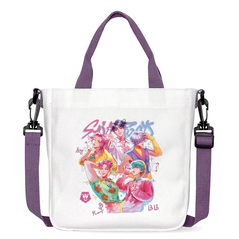 Anime Cartoon Print Office Worker Commuter Portable Messenger Bag Student Large Capacity Casual Handbag