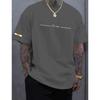 3D printed sports and leisure simple round neck short sleeved shirt