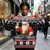 Men's Christmas Print Hoodie with Pocket for Casual Athletic Wear