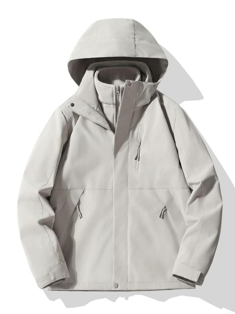 Unisex wasserdichte und winddichte 3-in-1 Bergsteigerjacke für Herbst & Winter