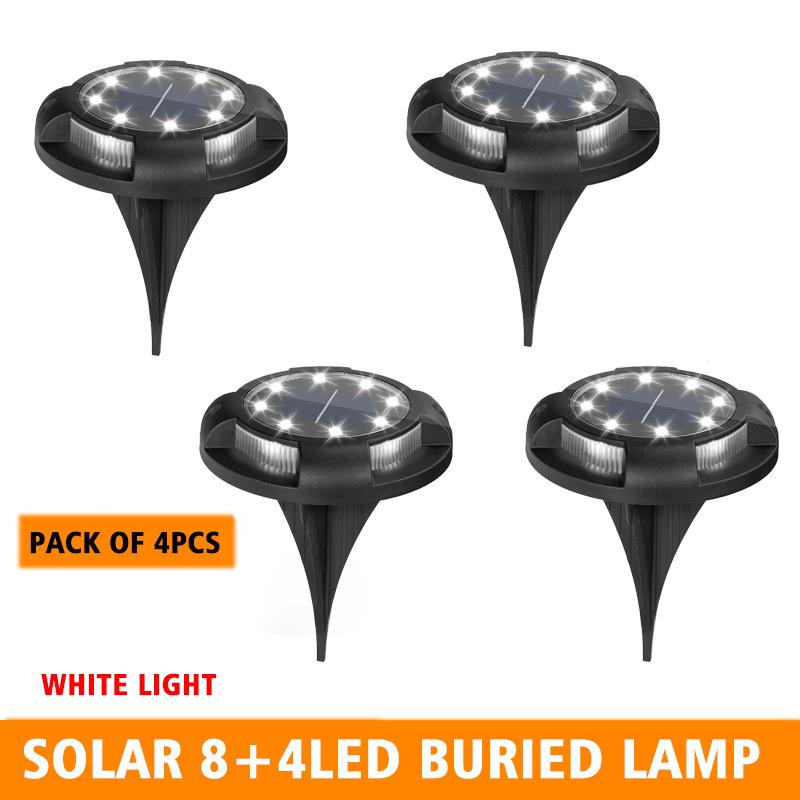 12LED Solar Power Disk Light Outdoor Garden Solar Underground Light Deck Light Spotlight Buried Solar Led Lamp Garden Decor