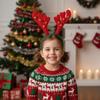 Christmas Reindeer Antler Headband with Bells, Costume for Photoshoot, Prop