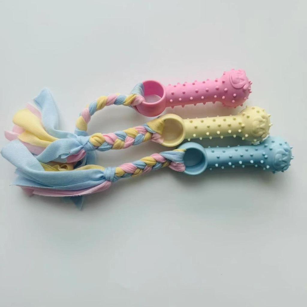Durable TPR Teething Dog Toys for Golden Retrievers and Corgis - Bite-Resistant Cleaning Sticks and Balls