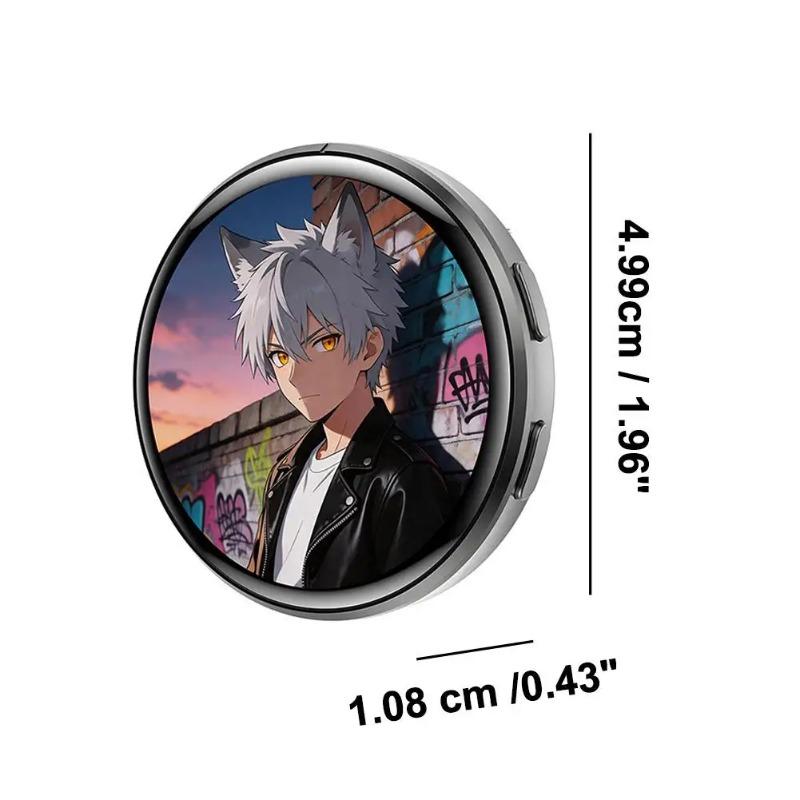 Smart Dynamic Electronic Badges Digital LED Animes Pin With Touch Control For Uploading Photos GIFs DIY Gift For Fan
