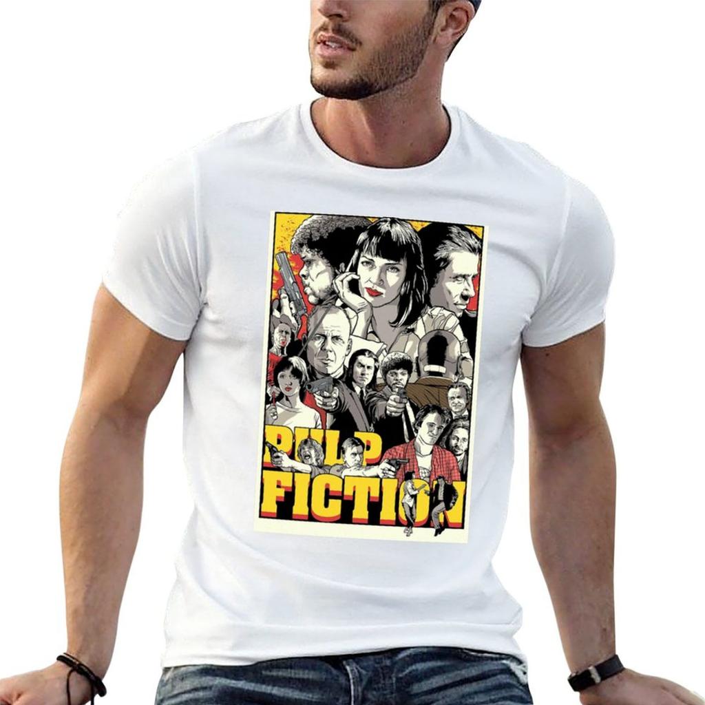 All Character Art Pulp Movies Fiction Funny Gift TShirt Dry Fit Athletic Short Sleeve Shirt