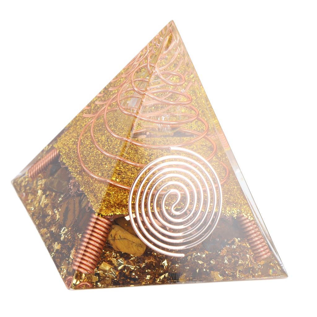 6cm Positive Energy Pyramid Tabletop Ornament Energy Generator for Stress Reduce Healing Meditation