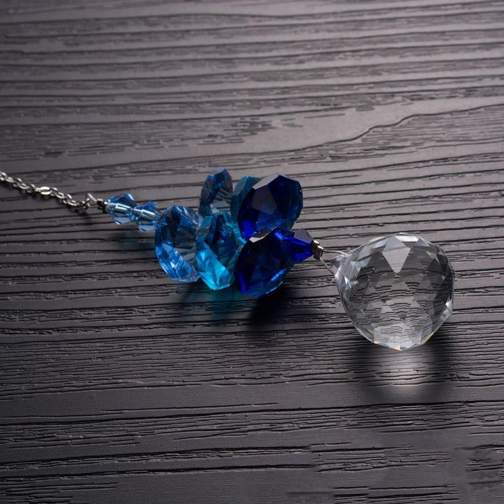 5Pcs Hanging Prism Pendant Rotating Sun Catcher Home Decor Crystal Wind Chime  Outdoor