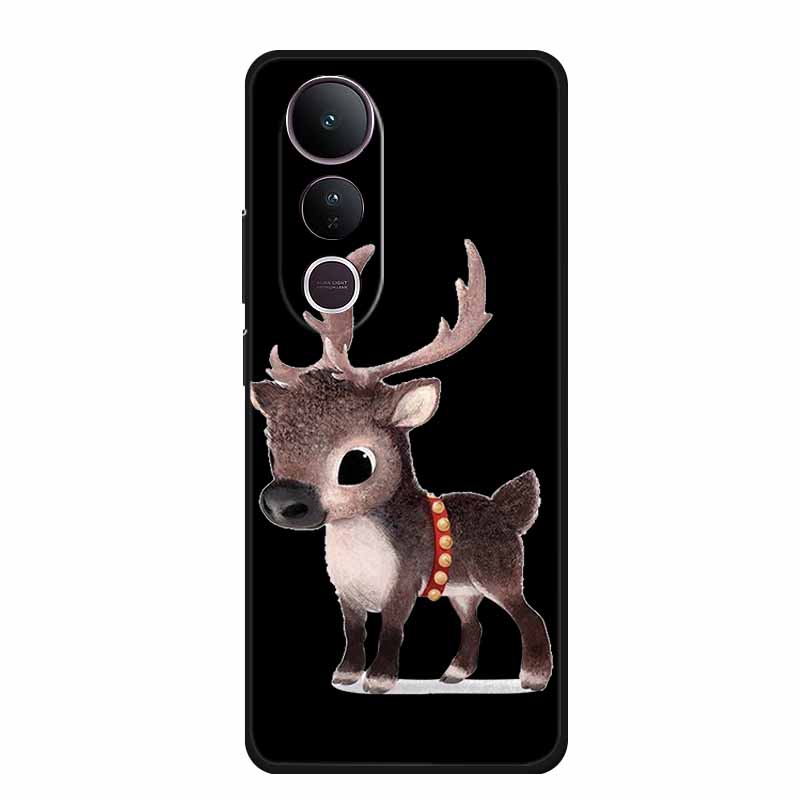 For Vivo V50 Lite Phone Case V 50 lite Coque Cute Cartoon Black Silicone Soft Back Cover For Vivo V50 Lite 5G 4G Case V50lite