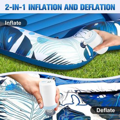 Elektrische Luftpumpe Aufblasen und Ablassen Outdoor Mini Tragbar für Aufblasbare Kissen Pool