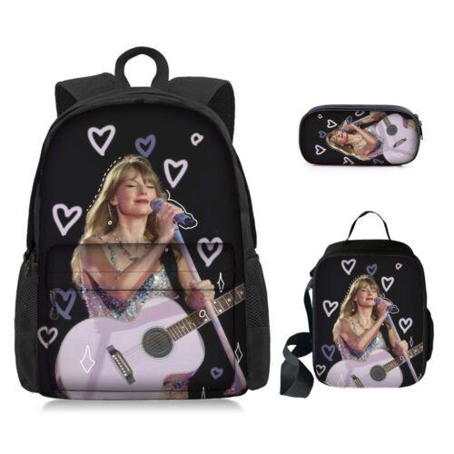 Backpack Fashion Polyester Student Schoolbag Oxford Cloth Cartoon Children'S Backpack Satchel Pencil Case Set