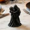 Niche Gotische Verzamelingen Dansend Lijkwade Man en Vrouw Beeldje, 3D Geprint Gehuifd Skelet Spookachtige Cadeaus Standbeeld, Donkere Esthetiek Tafelblad Decoratie,
