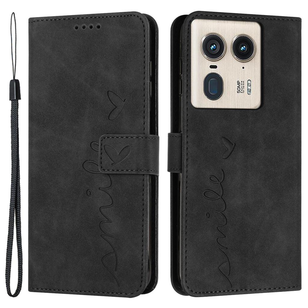 For Motorola Edge 50 Ultra 5G/Moto X50 Ultra 5G Case Wallet Stand Leather Cover Love Heart Imprinted