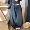 Women's Retro Wide-Leg Woolen Drawstring Pants