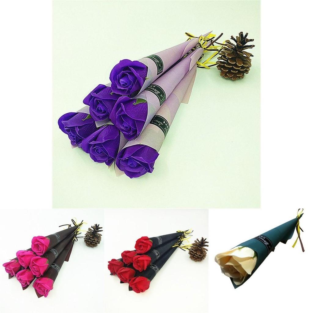 Bucurând de un aspect elegant, Trandafirul de Săpun Floare Eternă Buchet Singur Perfect Pentru Cadouri de Ziua de Naștere și de Ziua Îndrăgostiților