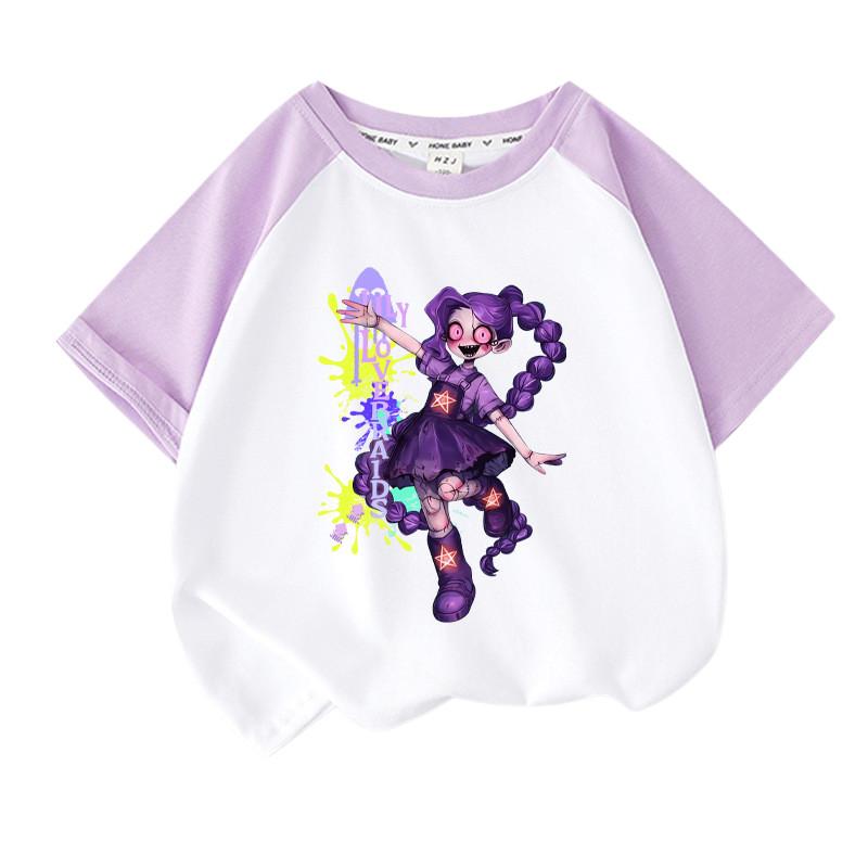 Dziewczęcy T-shirt Playtime Lily z nadrukiem Lovebraids i raglanowymi rękawami