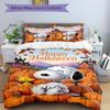 3Pcs Snoopy'S Halloween Adventure Bedding Set Quilt Cover Pillowcase Home Christmas Halloween Gift 1 Duvet Cover 2 Pillowcase S1474