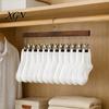 Leggings Organizer for Dorm Legging Hangers with 12 Clips, Space Saving Wooden Pants Closet Underwear And Accessory Organizer, 360 Degree