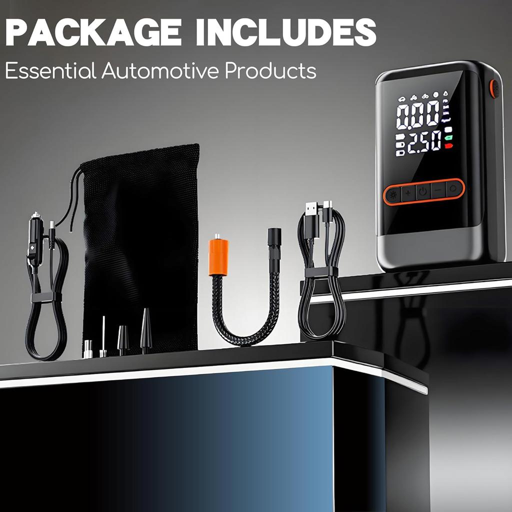 Tire Inflator Portable  Compressor Portable Cordless    with Digital Pressure Gauge 150PSI 3X Quick Inflation and Automatic Shutdown Function Aut