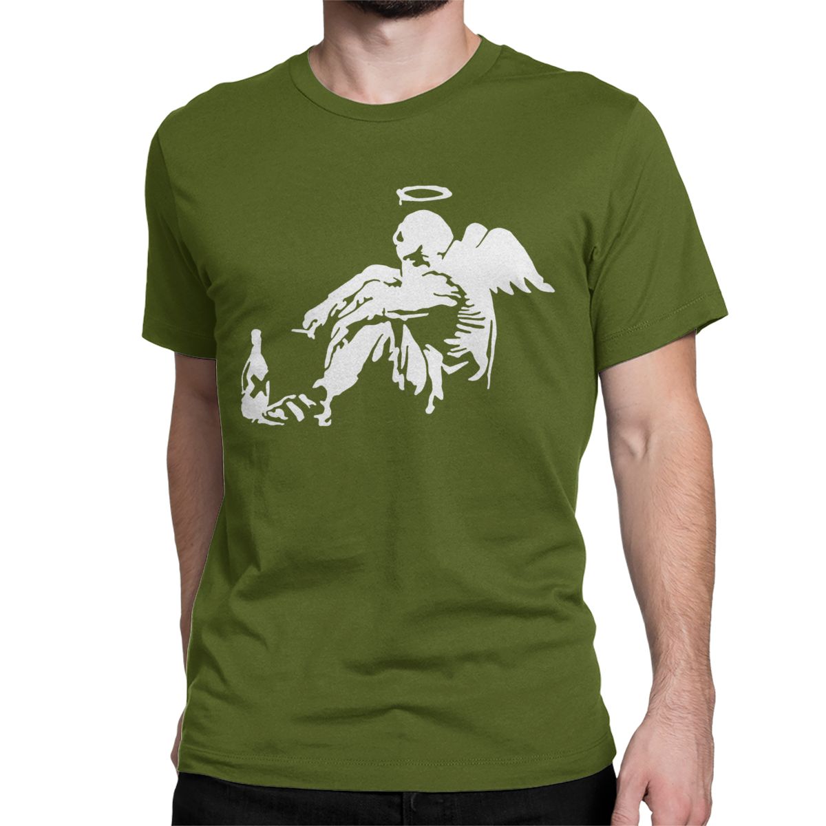 

Banksy Fallen Angel T Shirt for Men Women Pure Cotton Vintage T-Shirt Round Collar Tee Shirt Short Sleeve Clothes Birthday Gift 4XL